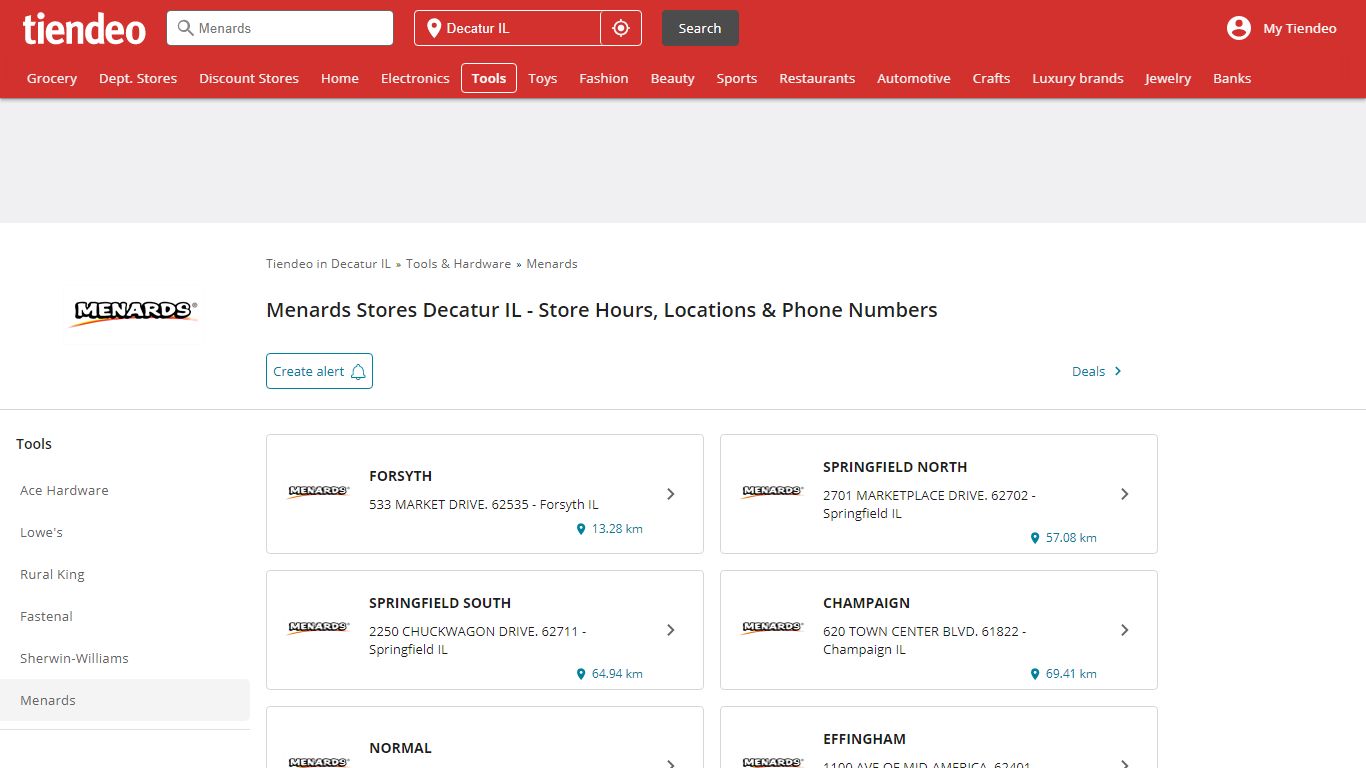 Menards Stores in Decatur IL | Store Hours & Locations - Tiendeo